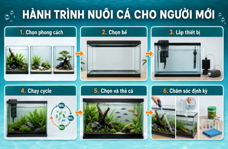 Kinh nghiệm nuôi cá cảnh cho người mới chơi từ con số 0