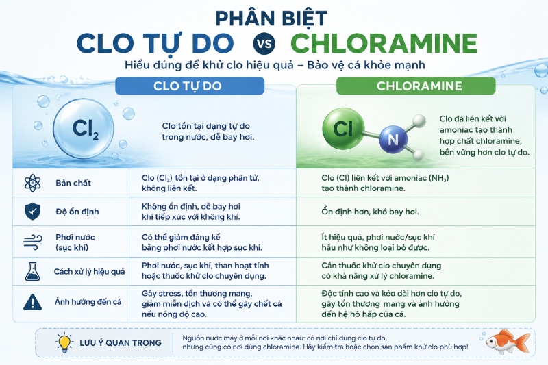 Khử Clo trong nước nuôi cá: 5 cách xử lý hiệu quả
