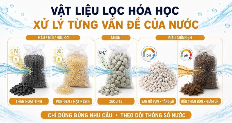 Vật liệu lọc bể cá gồm những gì? So sánh và cách chọn