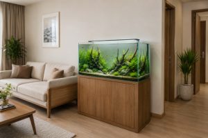 Lựa chọn vị trí đặt hồ cá trong nhà tăng thẩm mỹ cho không gian sống